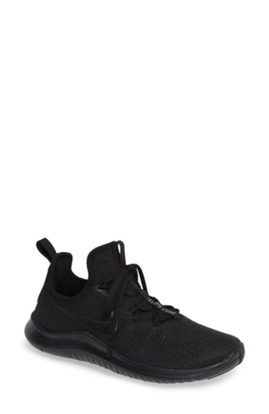 USED Nike Women's Free Trainer 8 Cross Training Shoes (7, Black/Black-Black)